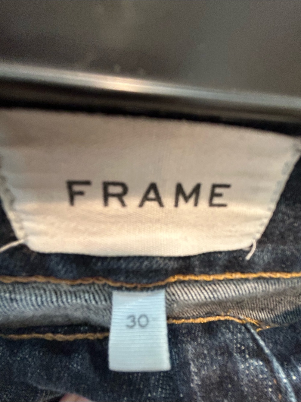 FRAME Le Garçon Jeans Women’s Size 32 Dark Wash Distressed Straight Crop - Picture 5 of 13